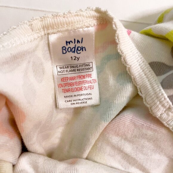 Mini Boden Floral Pajama Set, Size 12 - Picture 4 of 5
